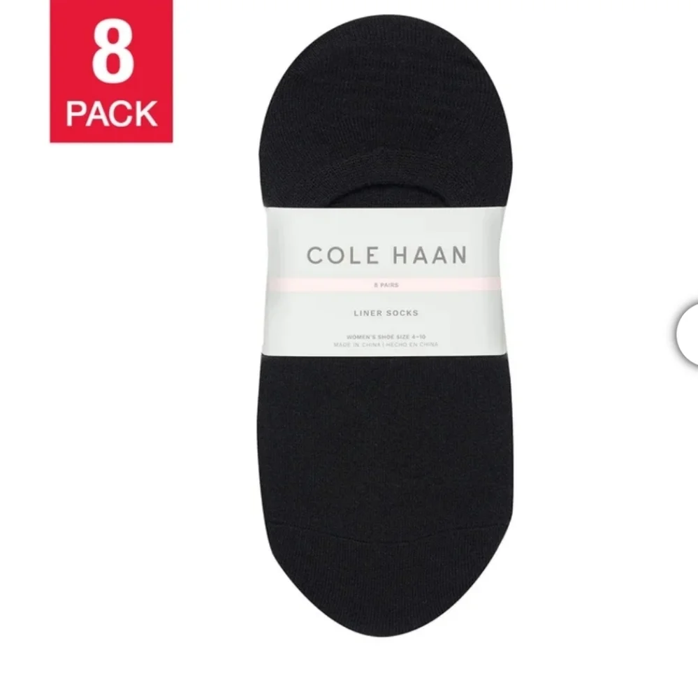 New Cole Haan Women's Liner black Sock, 8-pair